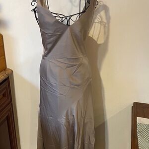 All Saints Silver Satin Chemise